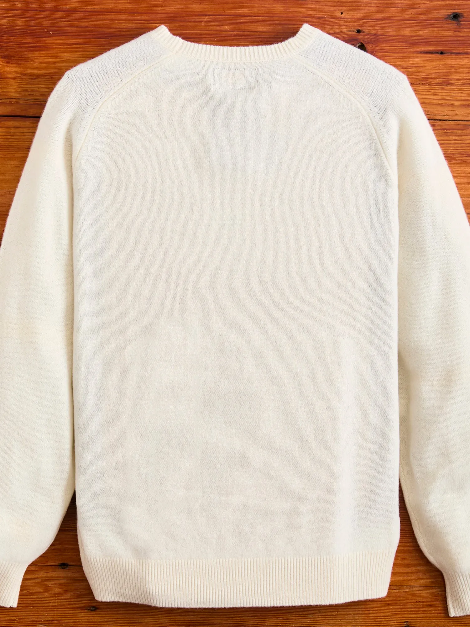 9G Crewneck Knit Sweater in Off White