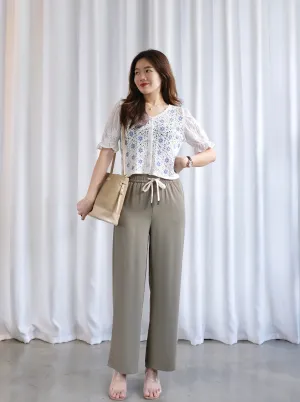 ACEWIN Ice Silk Drawstring Waist Long Pants (Size M-L) 501765