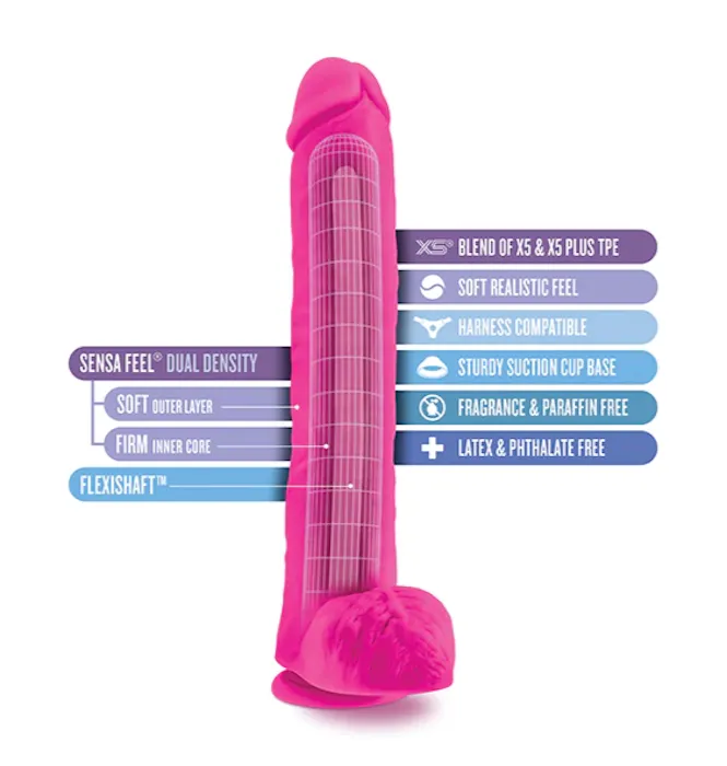 Au Naturel ''Bold Daddy'' 14" Dildo -Pink