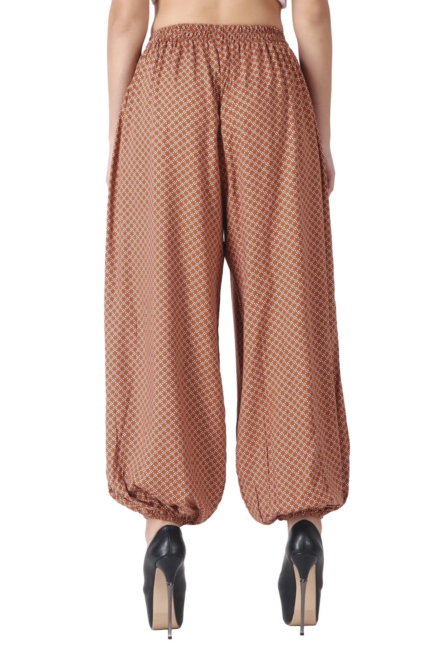 Blue Dots Printed Harem Pants