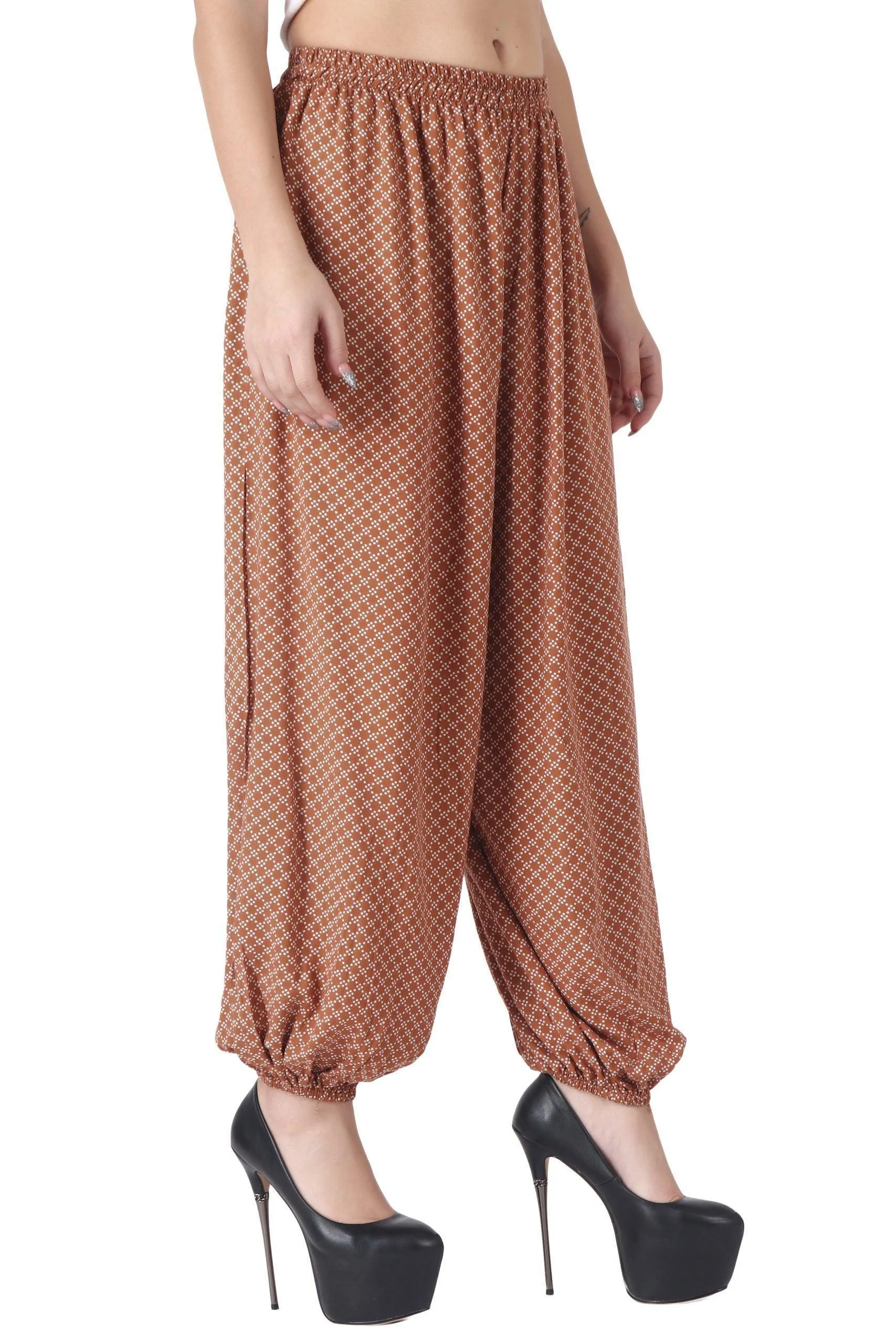 Blue Dots Printed Harem Pants