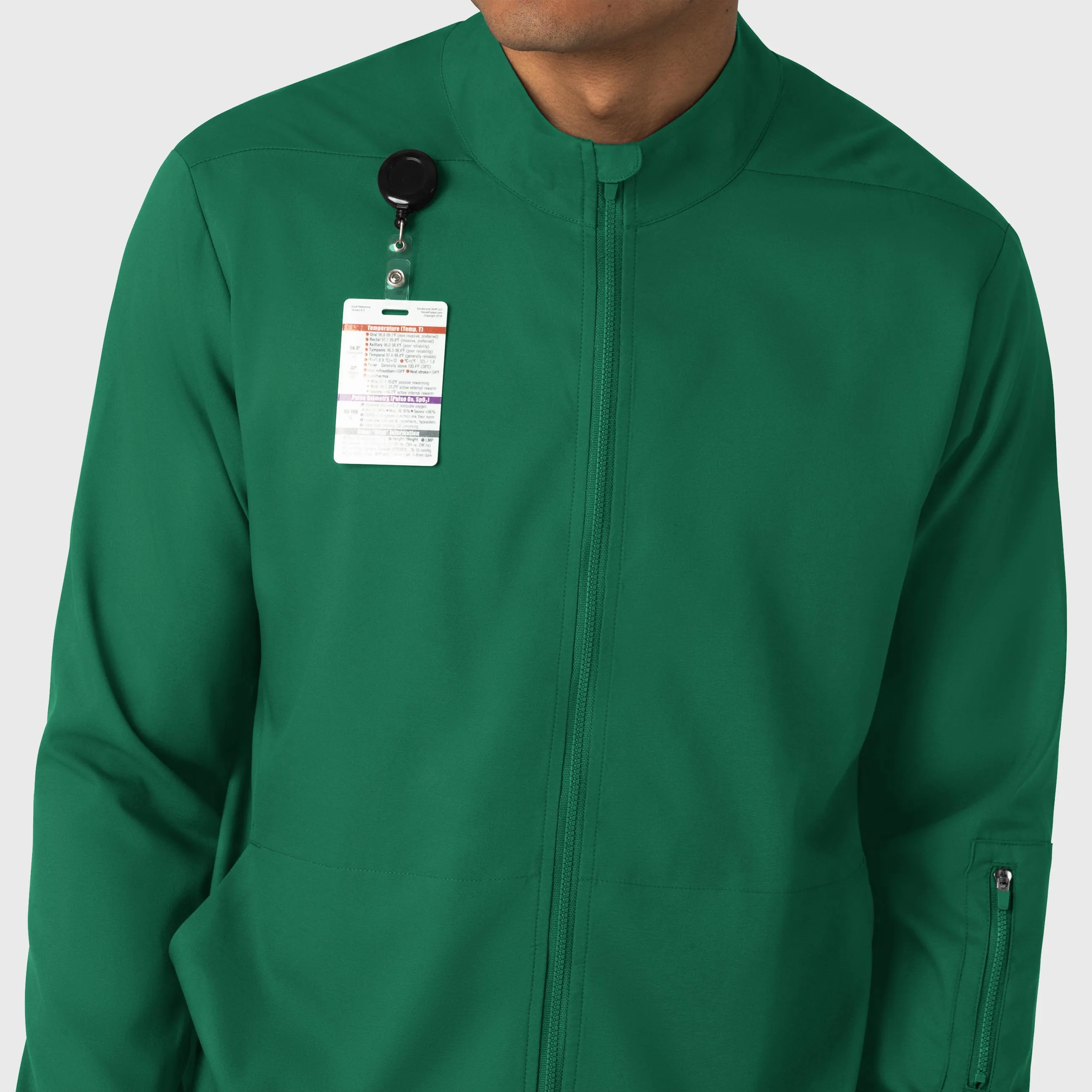 Boundless Men's Warm Up Scrub Jacket - Hunter