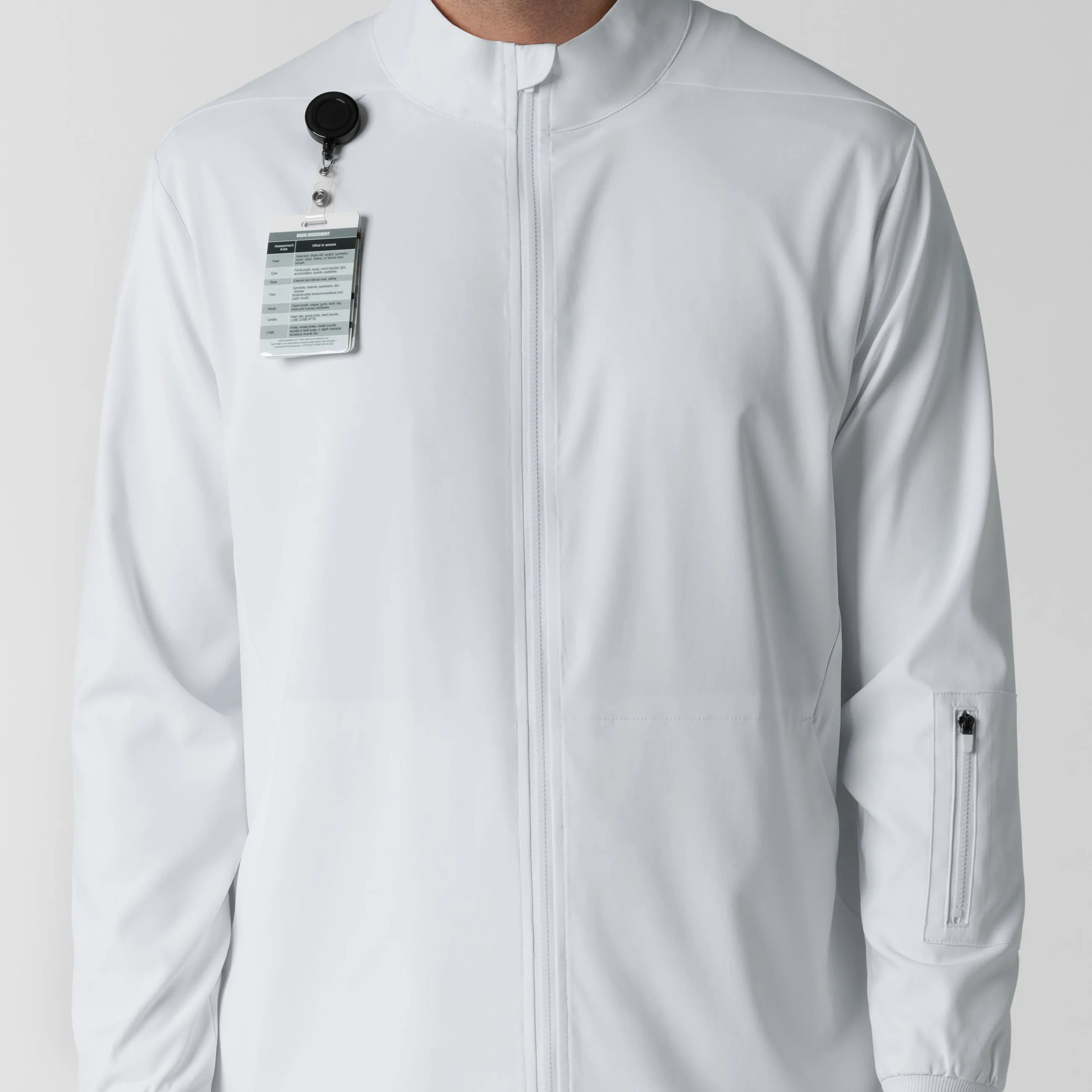 Boundless Men's Warm Up Scrub Jacket - White