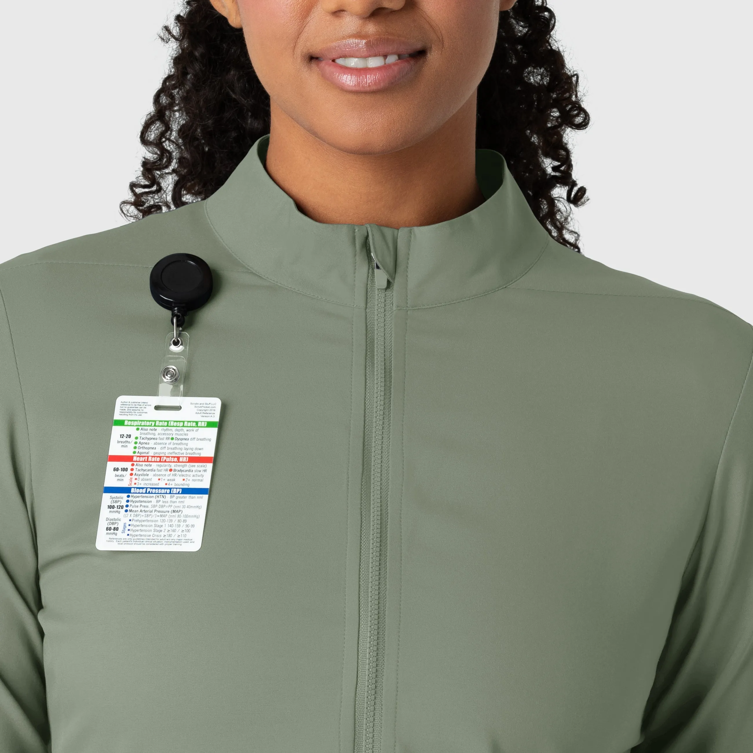 Boundless Women's Warm Up Scrub Jacket - Sage