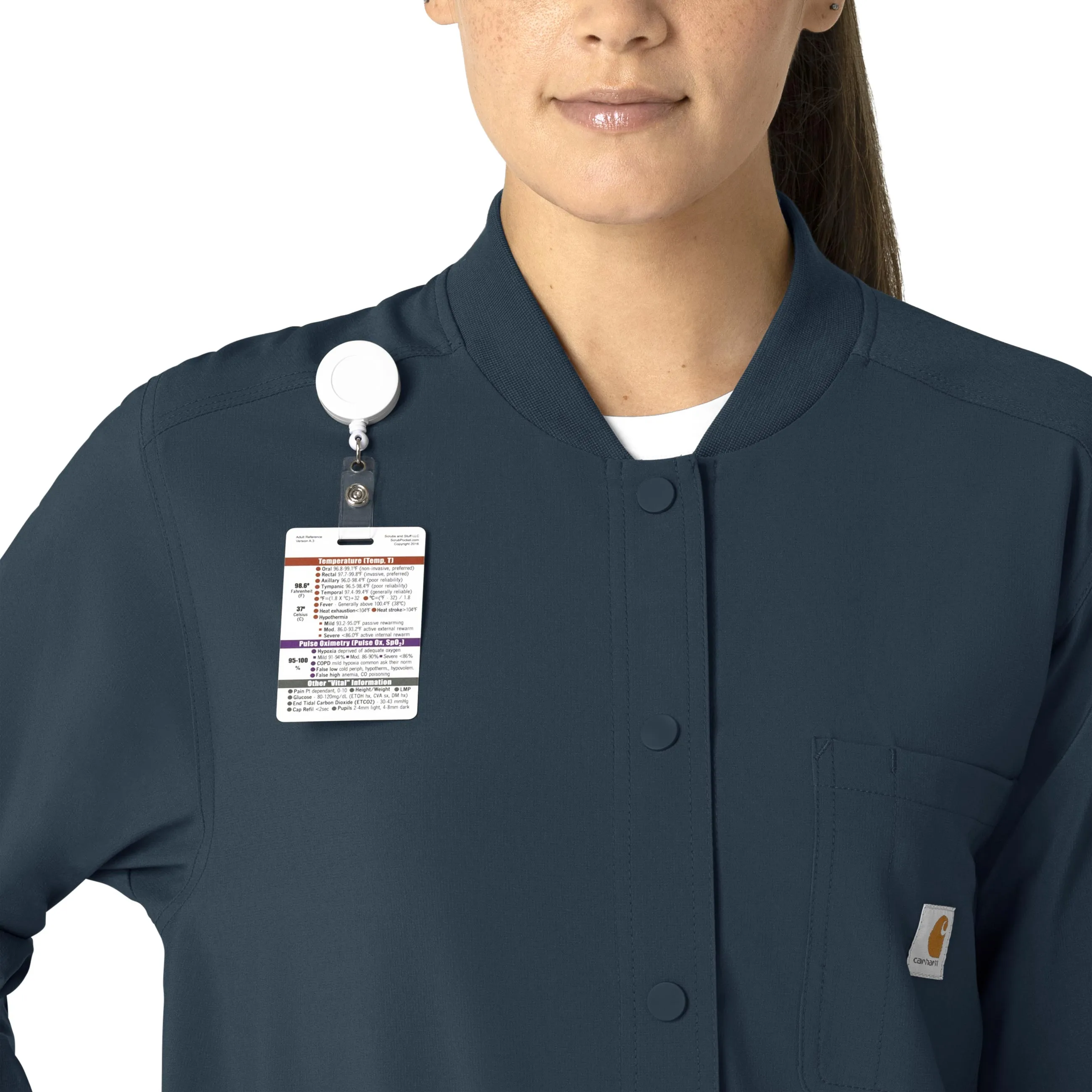 Carhartt Force Cross-Flex Women's Shirt Jacket - Navy