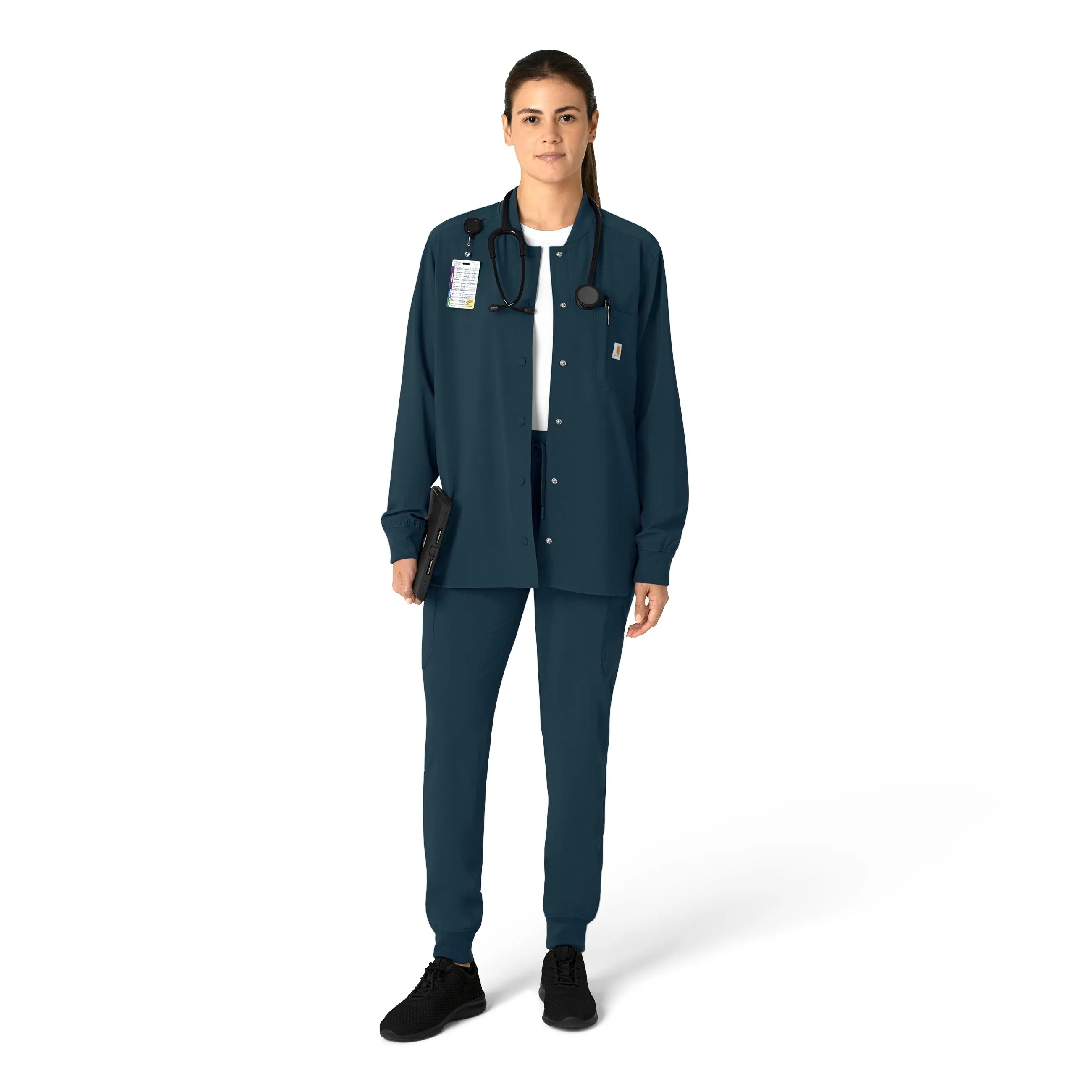 Carhartt Force Cross-Flex Women's Shirt Jacket - Navy