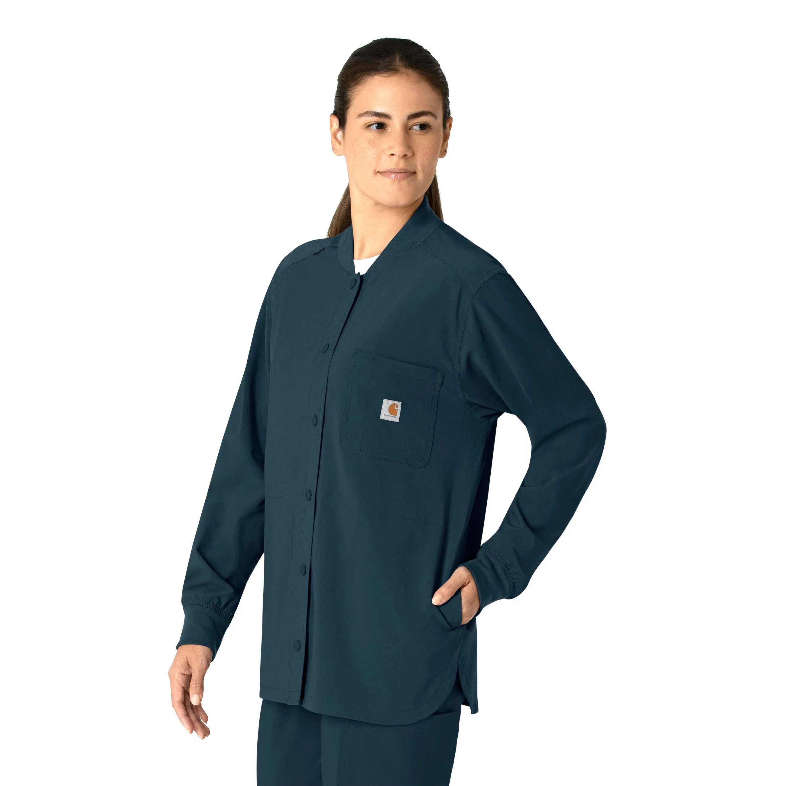 Carhartt Force Cross-Flex Women's Shirt Jacket - Navy