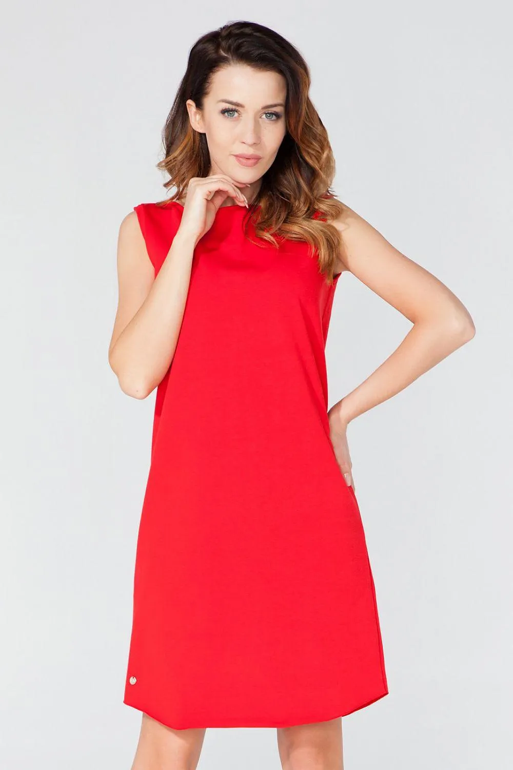 Charming Bow-Back Knit Dress for Effortless Elegance