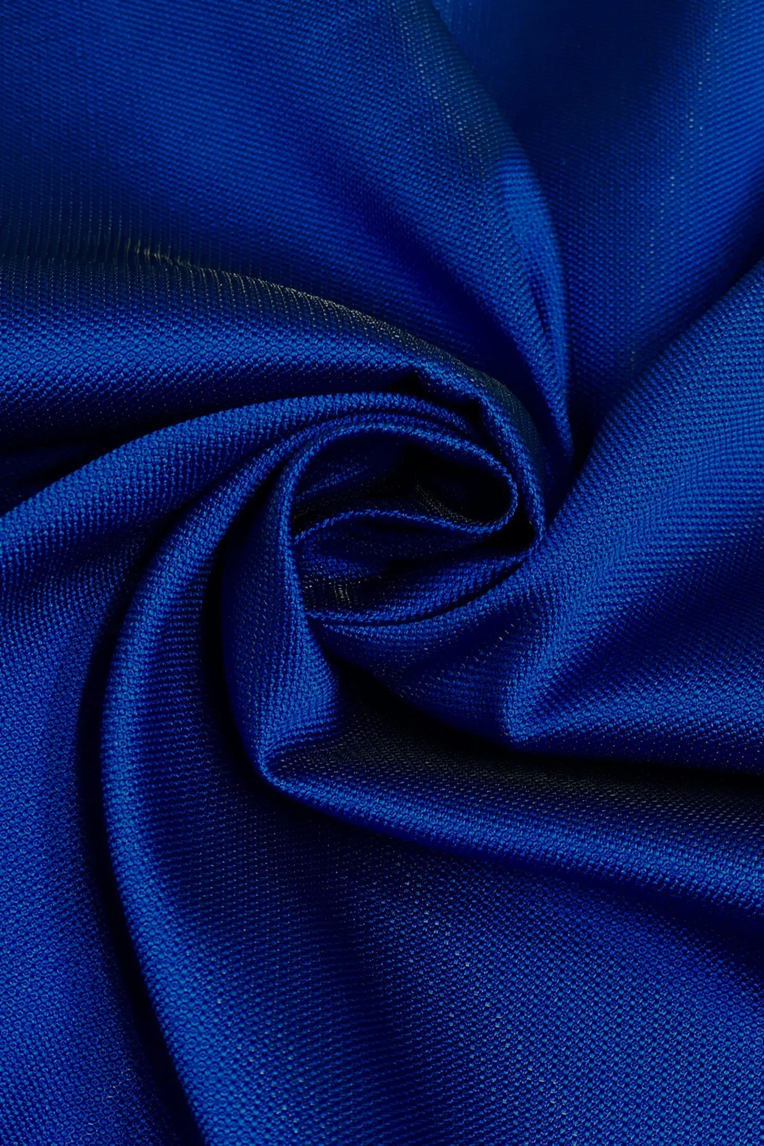 Cobalt Blue Italian Honeycomb Mikado Pique