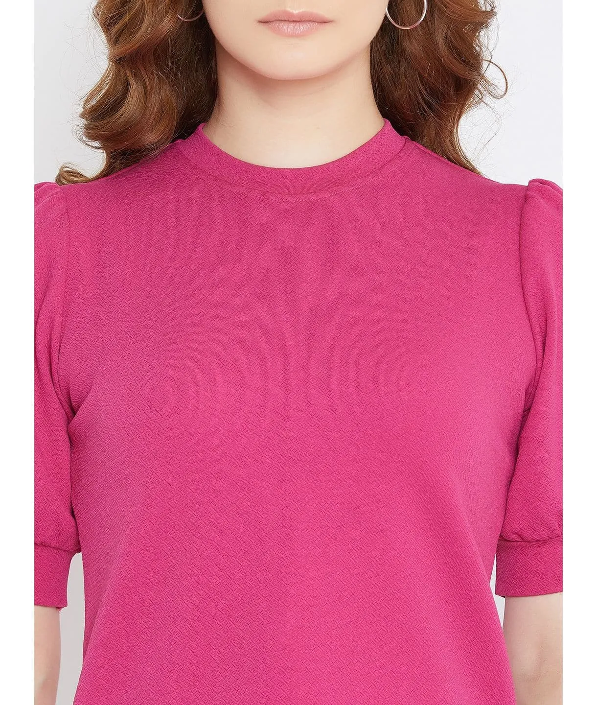 Cotton Stretchable High Neck Top