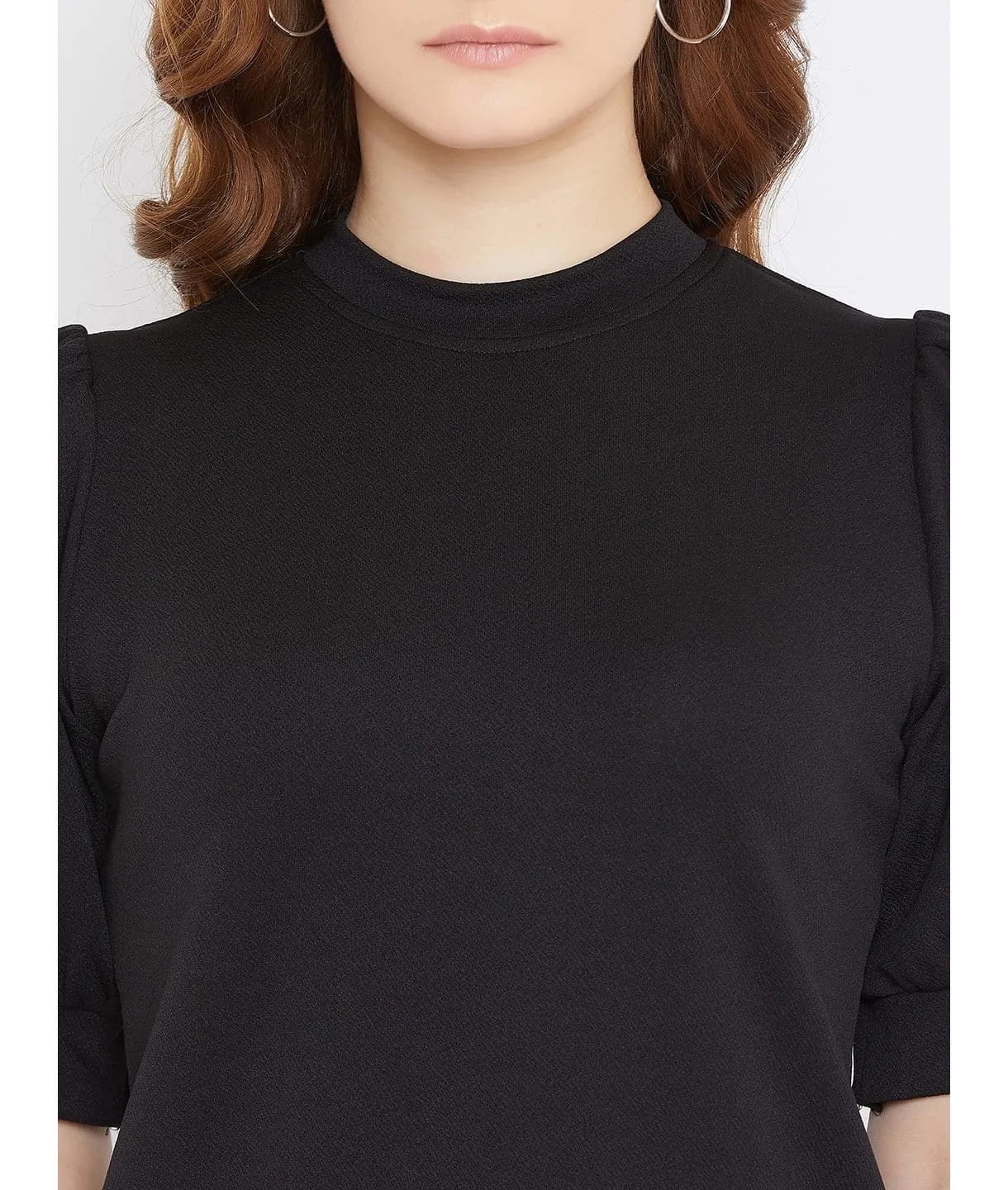 Cotton Stretchable High Neck Top