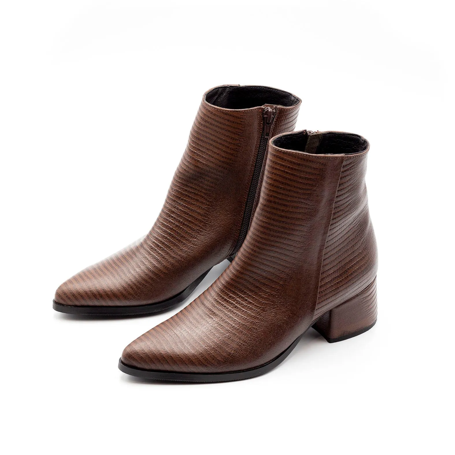 Dark Brown Heeled Boots