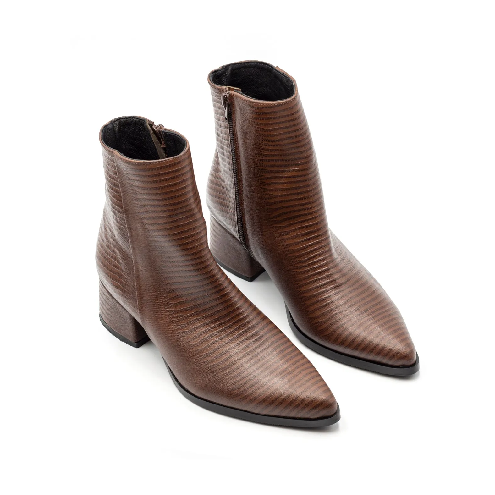 Dark Brown Heeled Boots