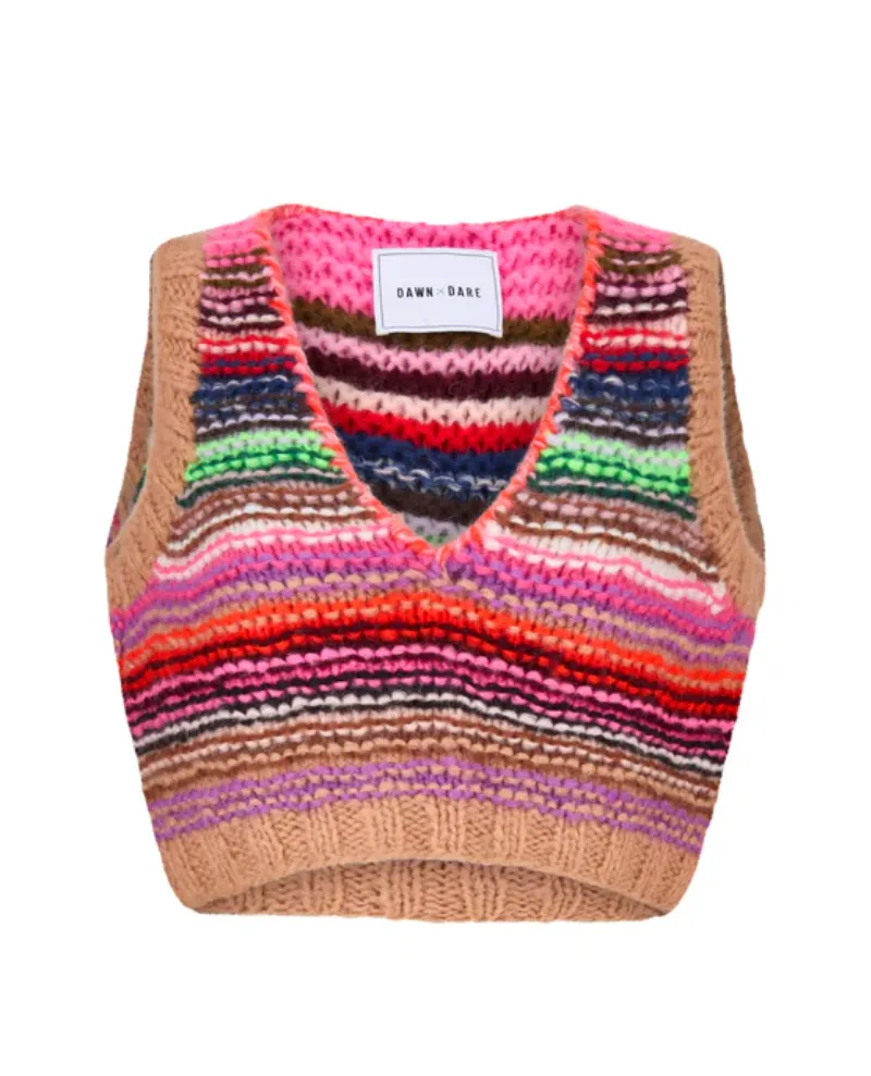 Dawn X Dare Ginny Almond Multi Stripe Knit