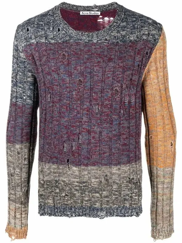 DISTRESSED MELANGE SWEATER