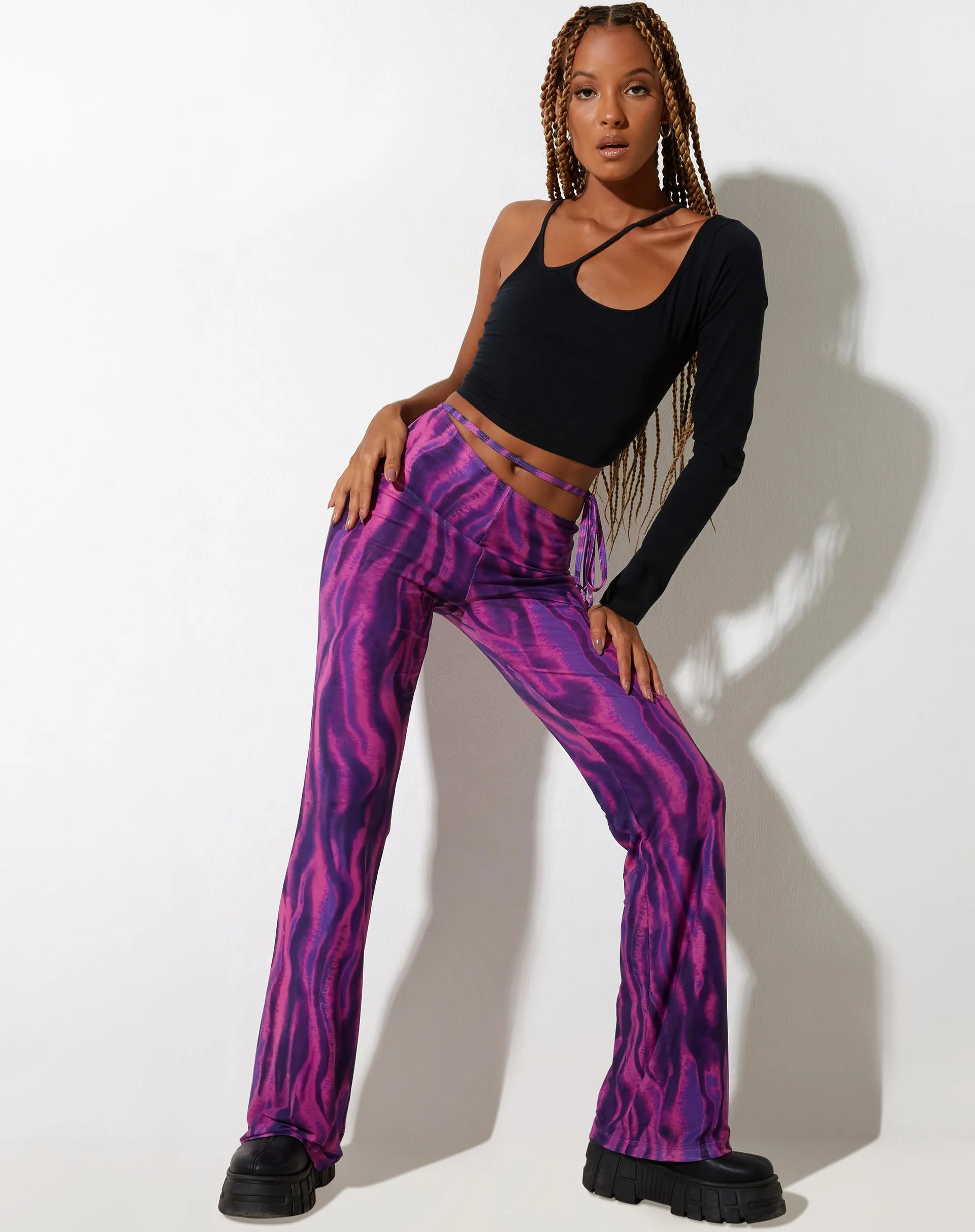 Eda Flare Trouser in Tropical Rave Pink