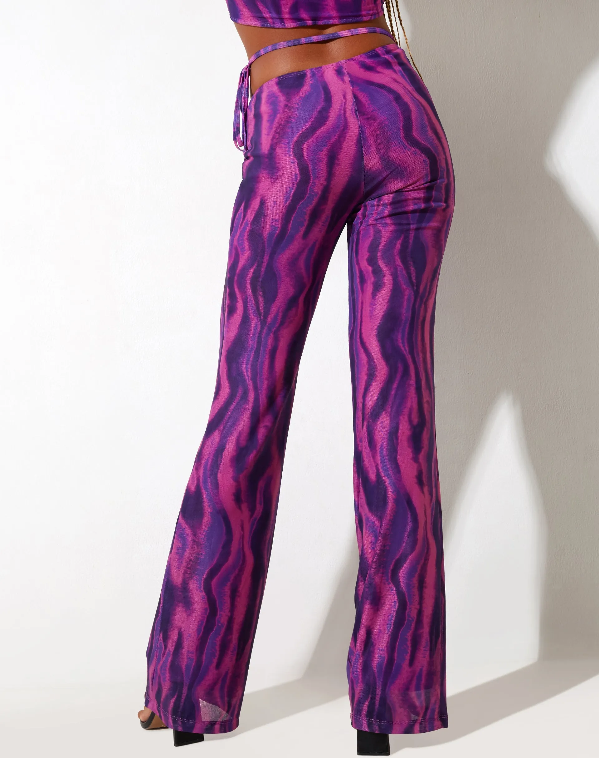 Eda Flare Trouser in Tropical Rave Pink