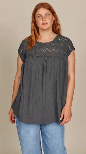 Fleur Relaxed Top Graphite