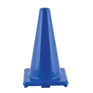 FLEXIBLE VINYL CONE WGHTD 18IN BLU