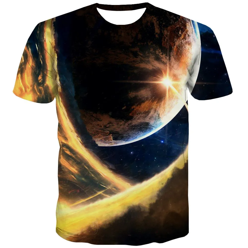 Galaxy T shirts Men Planet T-shirts 3d Starry Sky T shirts Funny Colorful Tshirt Printed Harajuku Tshirts Novelty