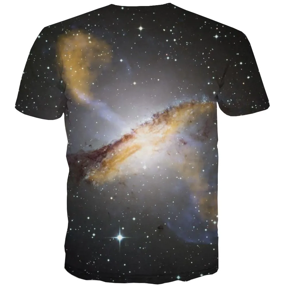 Galaxy T shirts Men Planet Tshirts Novelty Starry Sky Tshirts Cool Colorful T-shirts Graphic Harajuku T shirts Funny