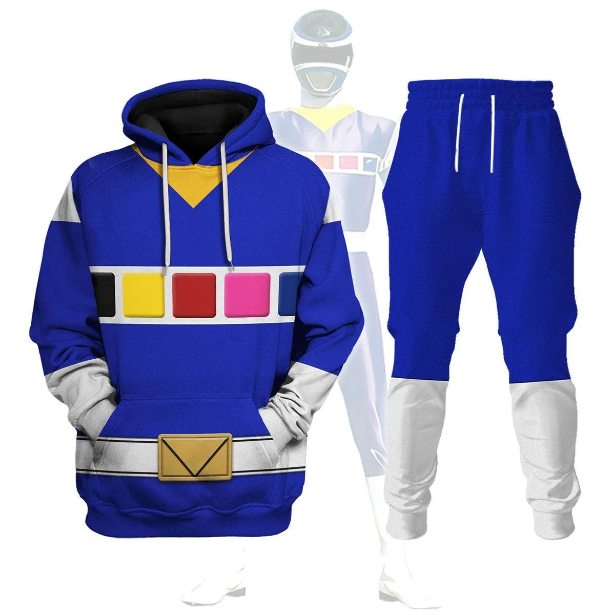 Gearhomie Blue Space Ranger Hoodies Sweatshirt T-shirt Hawaiian Tracksuit