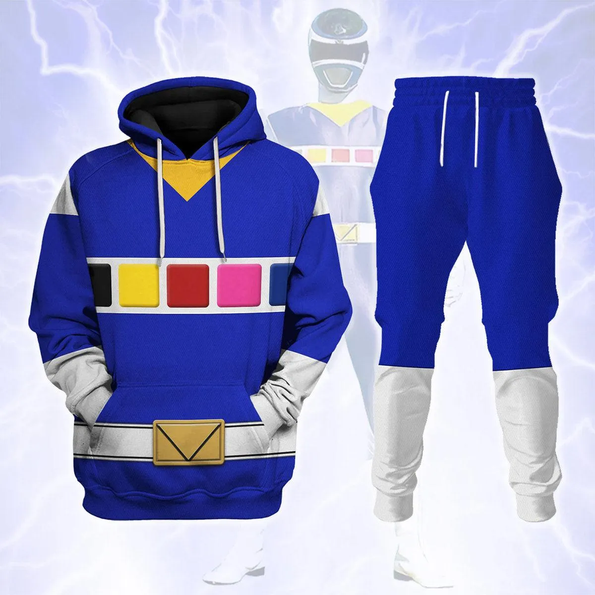 Gearhomie Blue Space Ranger Hoodies Sweatshirt T-shirt Hawaiian Tracksuit