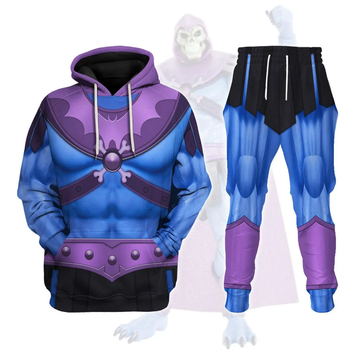 Gearhomie Skeletor Figure Costumes Hoodies Sweatshirt T-shirt Tracksuit