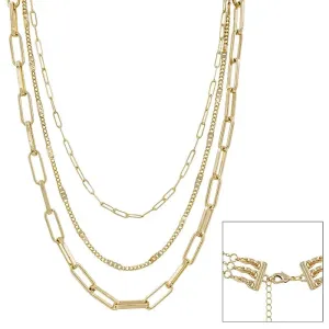 Gold Multi-Layered Chain Necklace