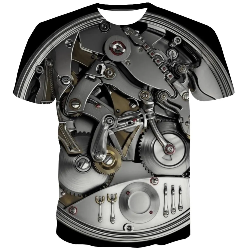 Guitar T shirts Men Music T-shirts Graphic Wooden Tshirts Cool Metal T-shirts 3d