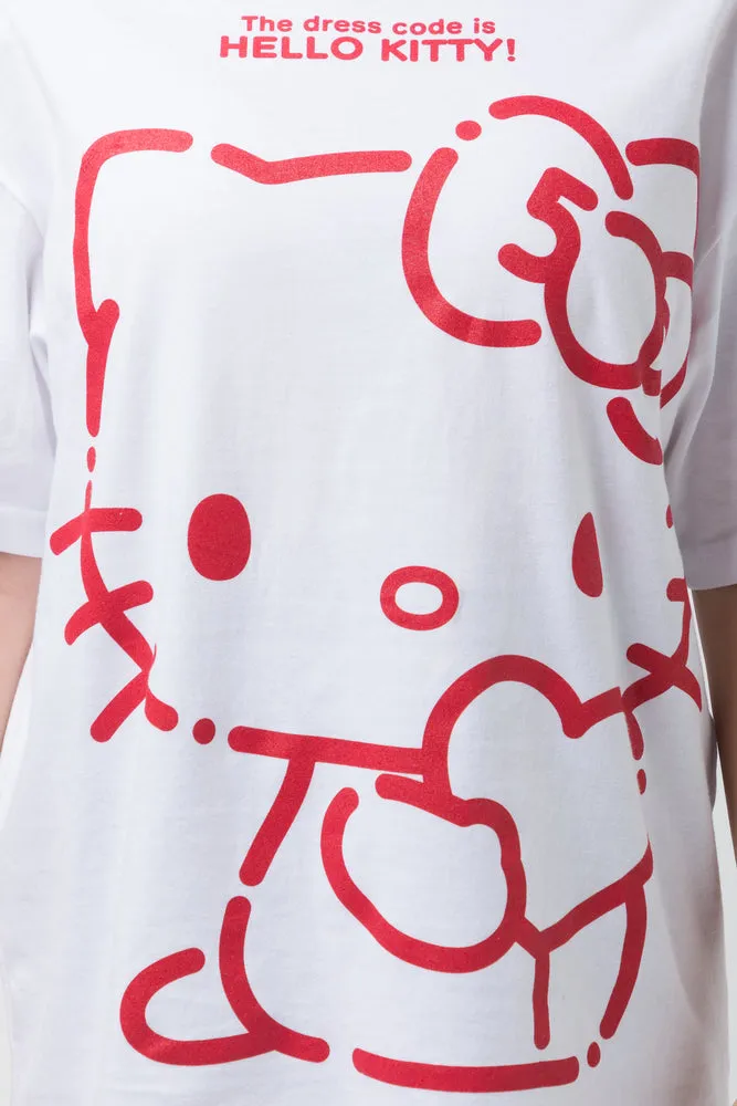 Hello Kitty Oversized T-Shirt White