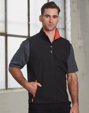 JK45 - Men's Softshell Contrast Vest