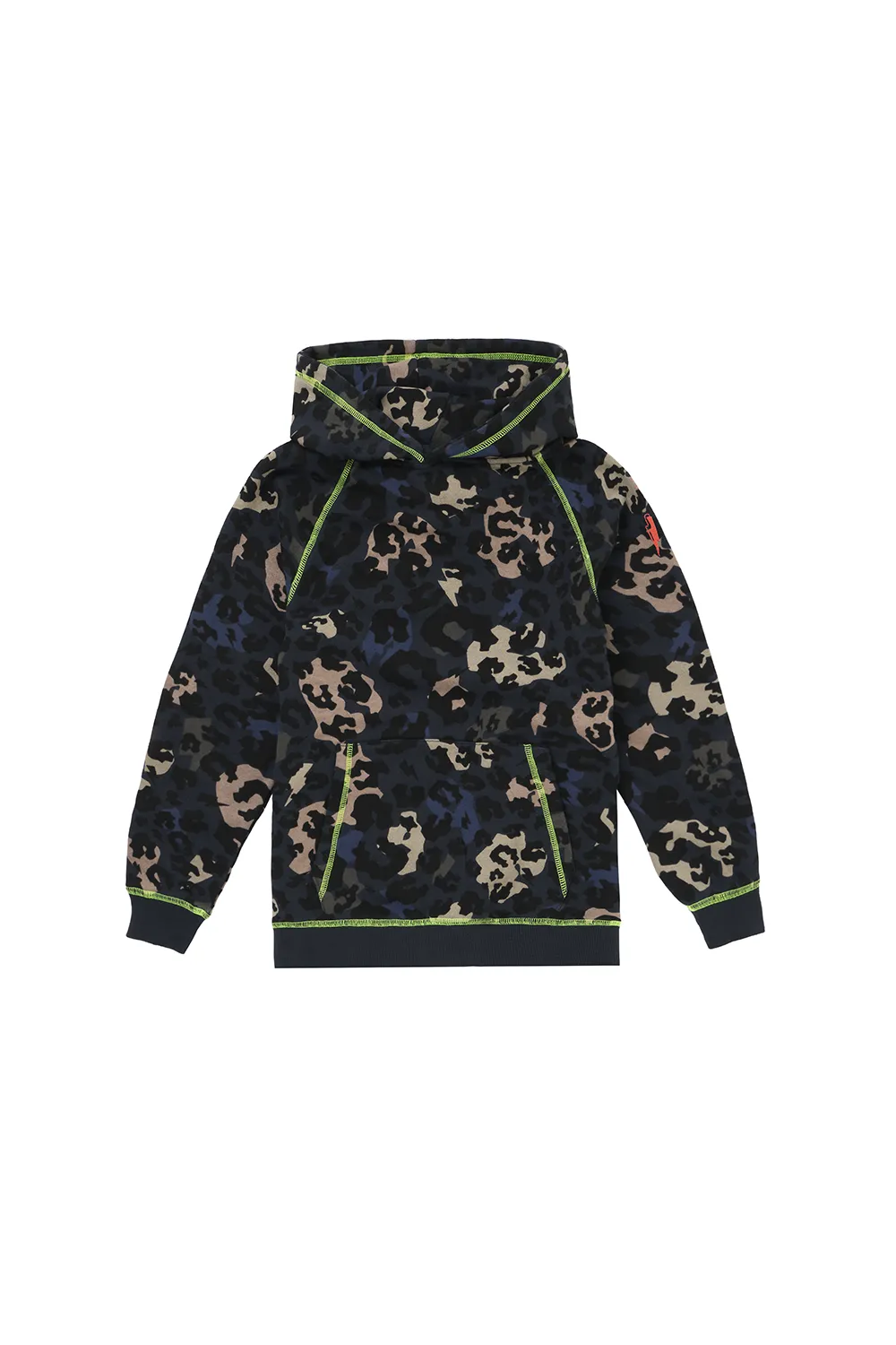 Kids Navy Camo Leopard Oversized Hoodie