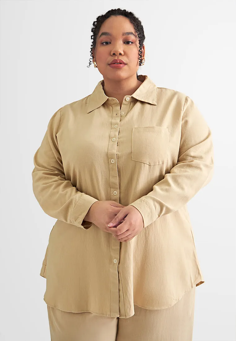 Laisha Breathea Collection Linen Button Shirt