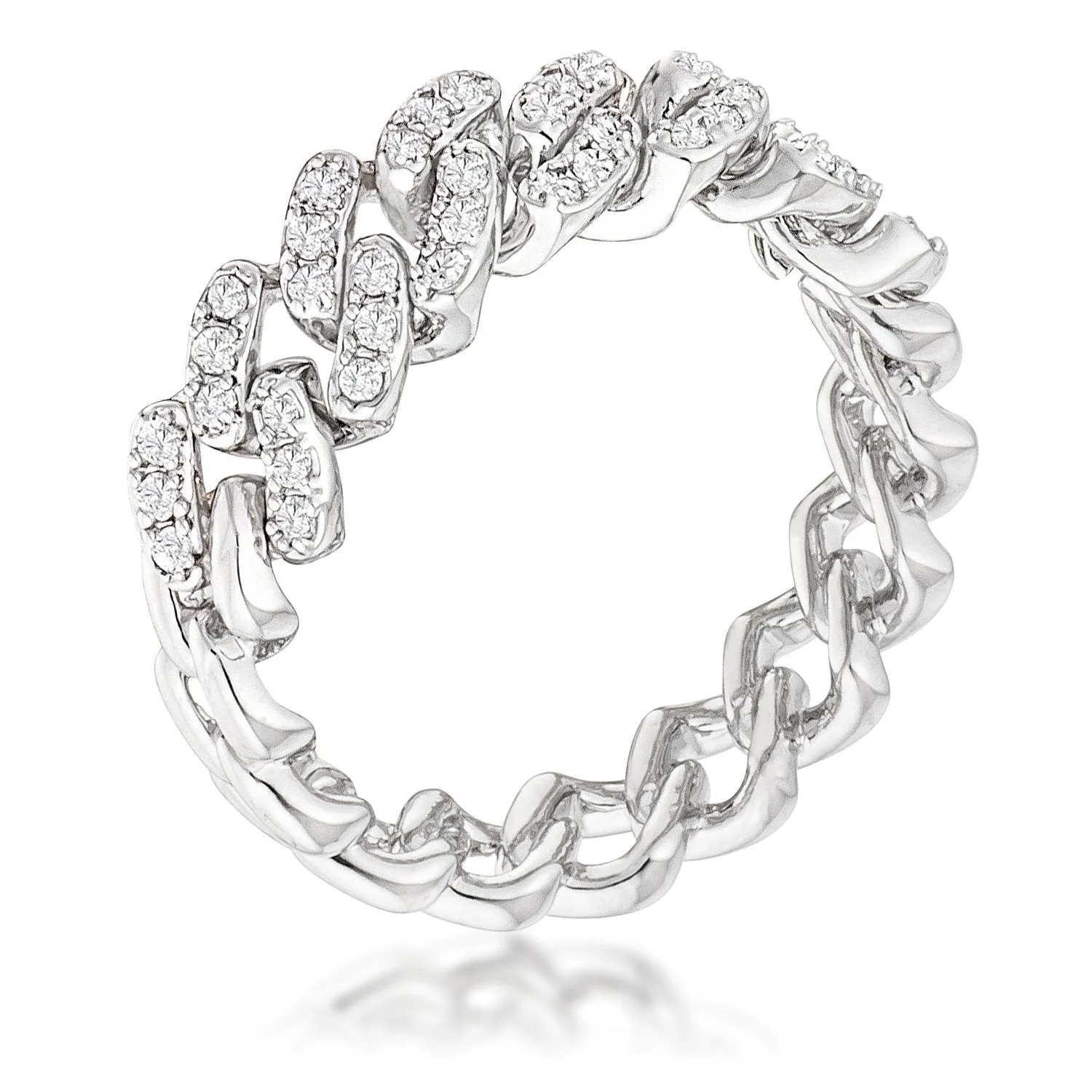 Leigh CZ Flexible Chain Ring