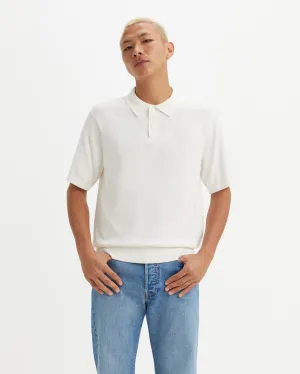 Levi's® Sweater Knit Polo Shirt - Egret