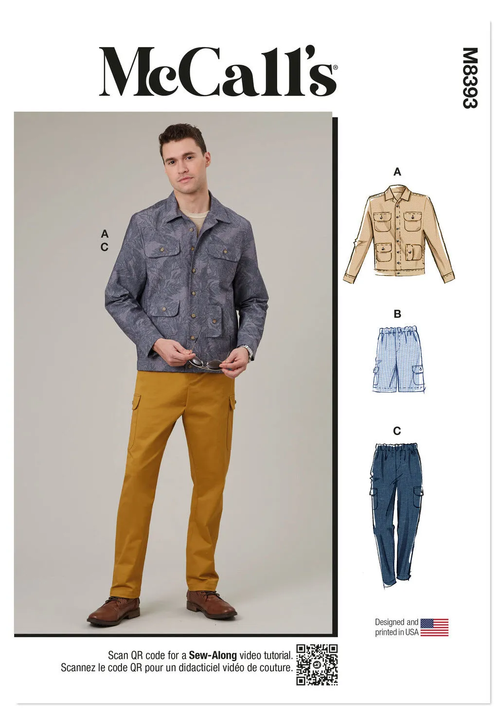 M8393 Men's Jacket, Shorts and Pants