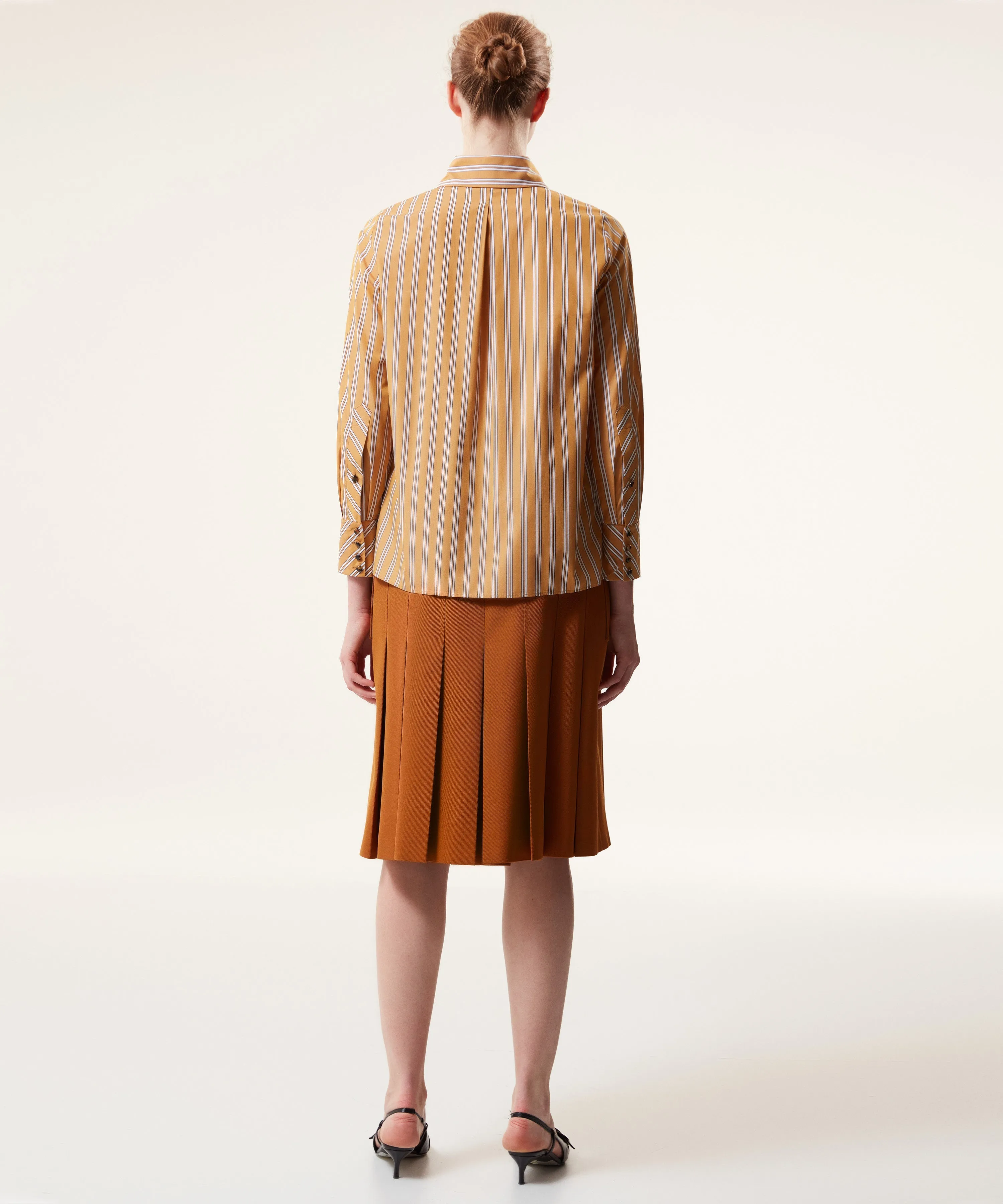 Machka Striped Relaxed Fit Shirt Cinnamon