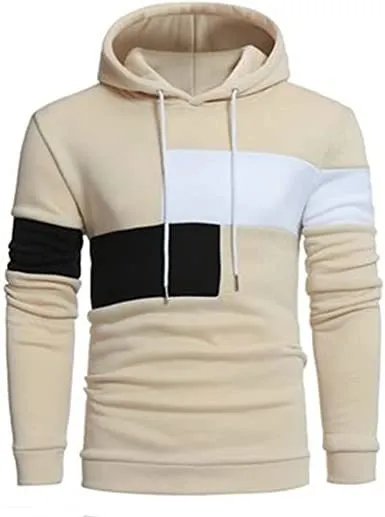 Men's Color Blocking Hoodies Heavyweight Pullover Hoodie Shirts Casual Stylish Long Sleeve Pullover Sweatshirts