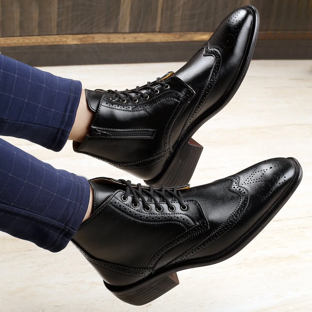 Men's New Comfortable And Stylish Height Increasing Formal Wear Boots