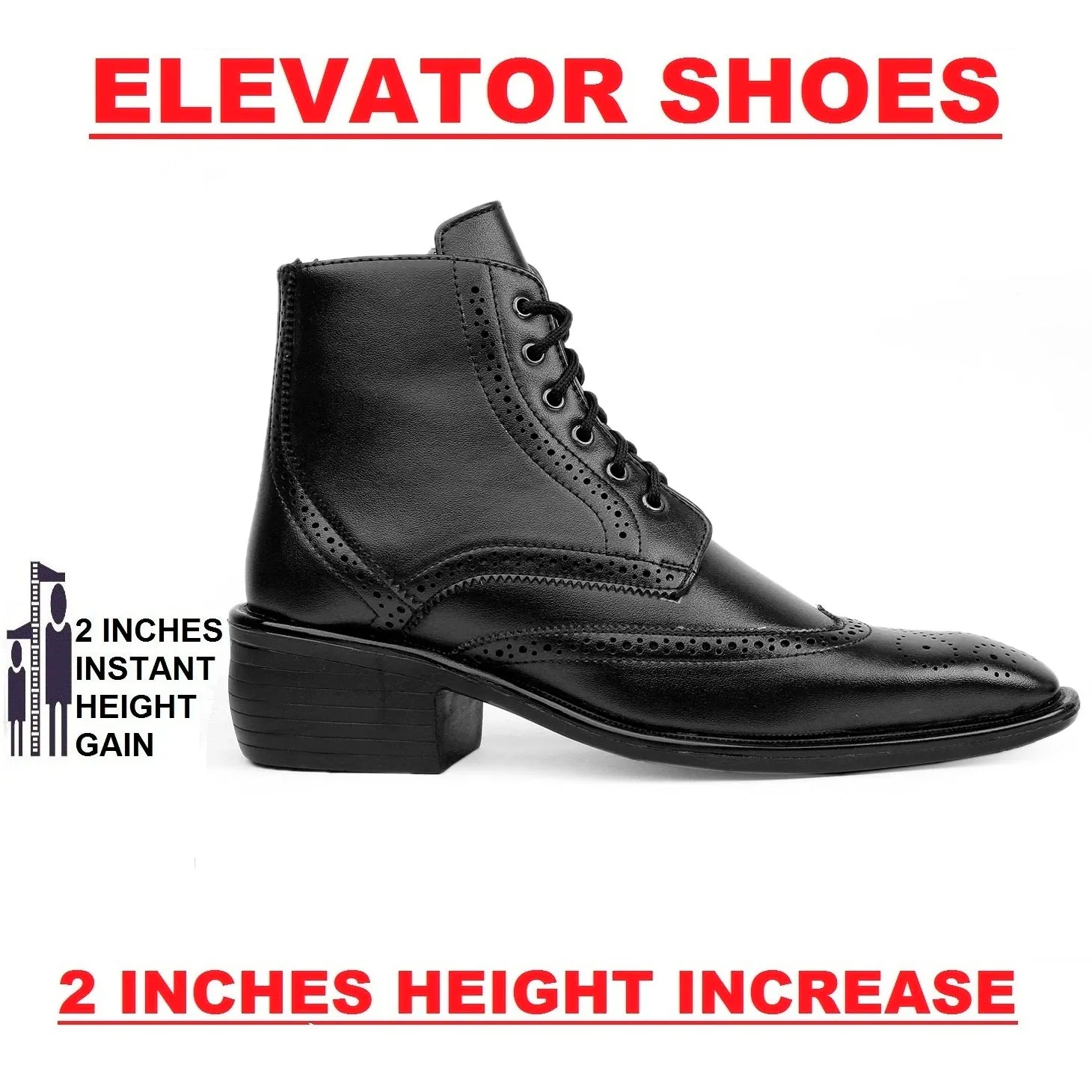 Men's New Comfortable And Stylish Height Increasing Formal Wear Boots