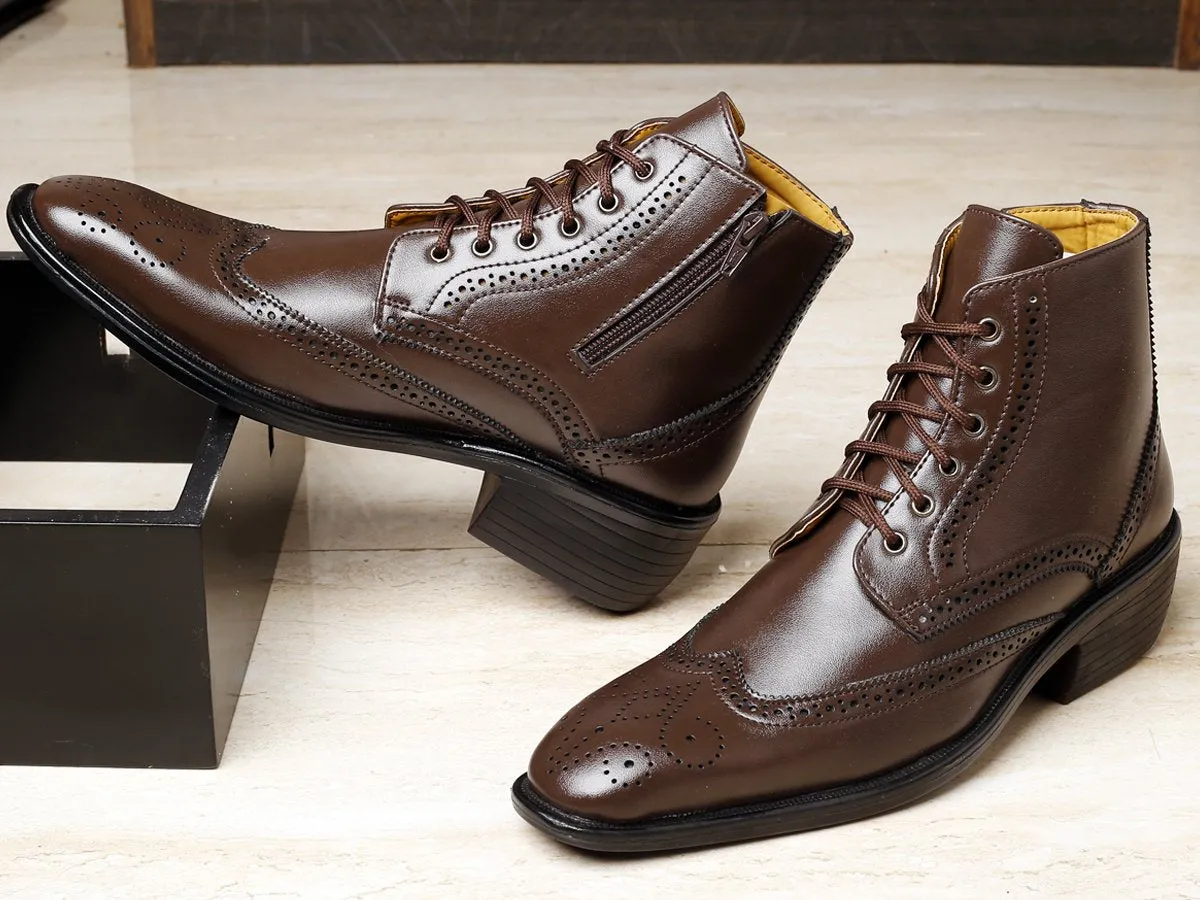 Men's New Comfortable And Stylish Height Increasing Formal Wear Boots