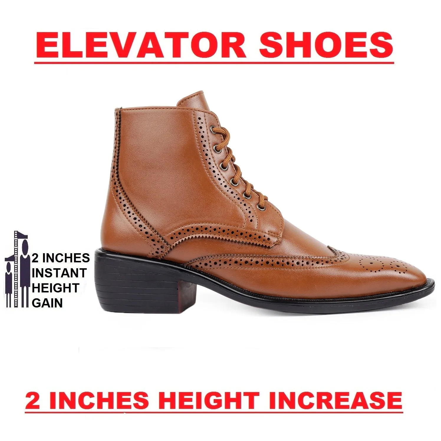 Men's New Comfortable And Stylish Height Increasing Formal Wear Boots