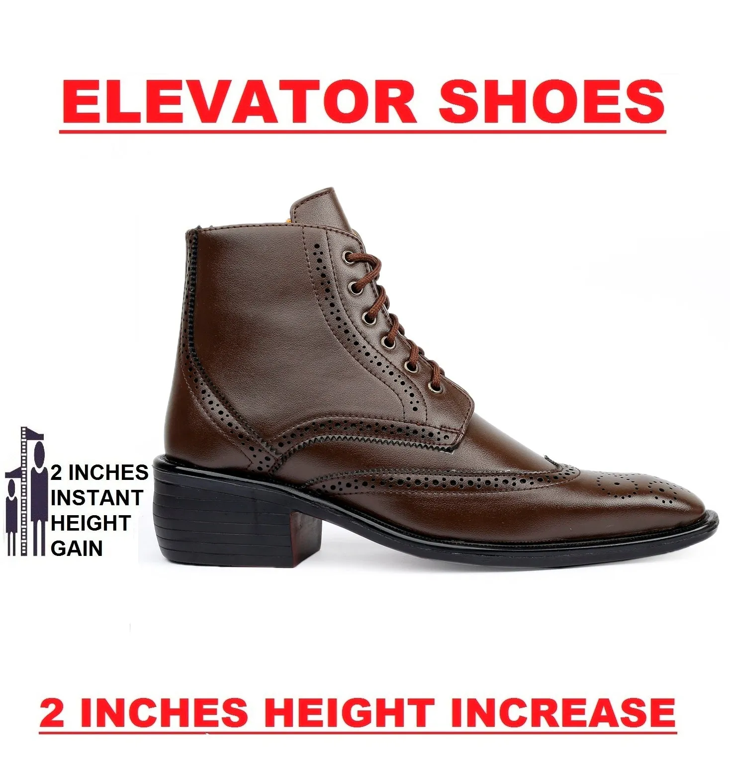 Men's New Comfortable And Stylish Height Increasing Formal Wear Boots