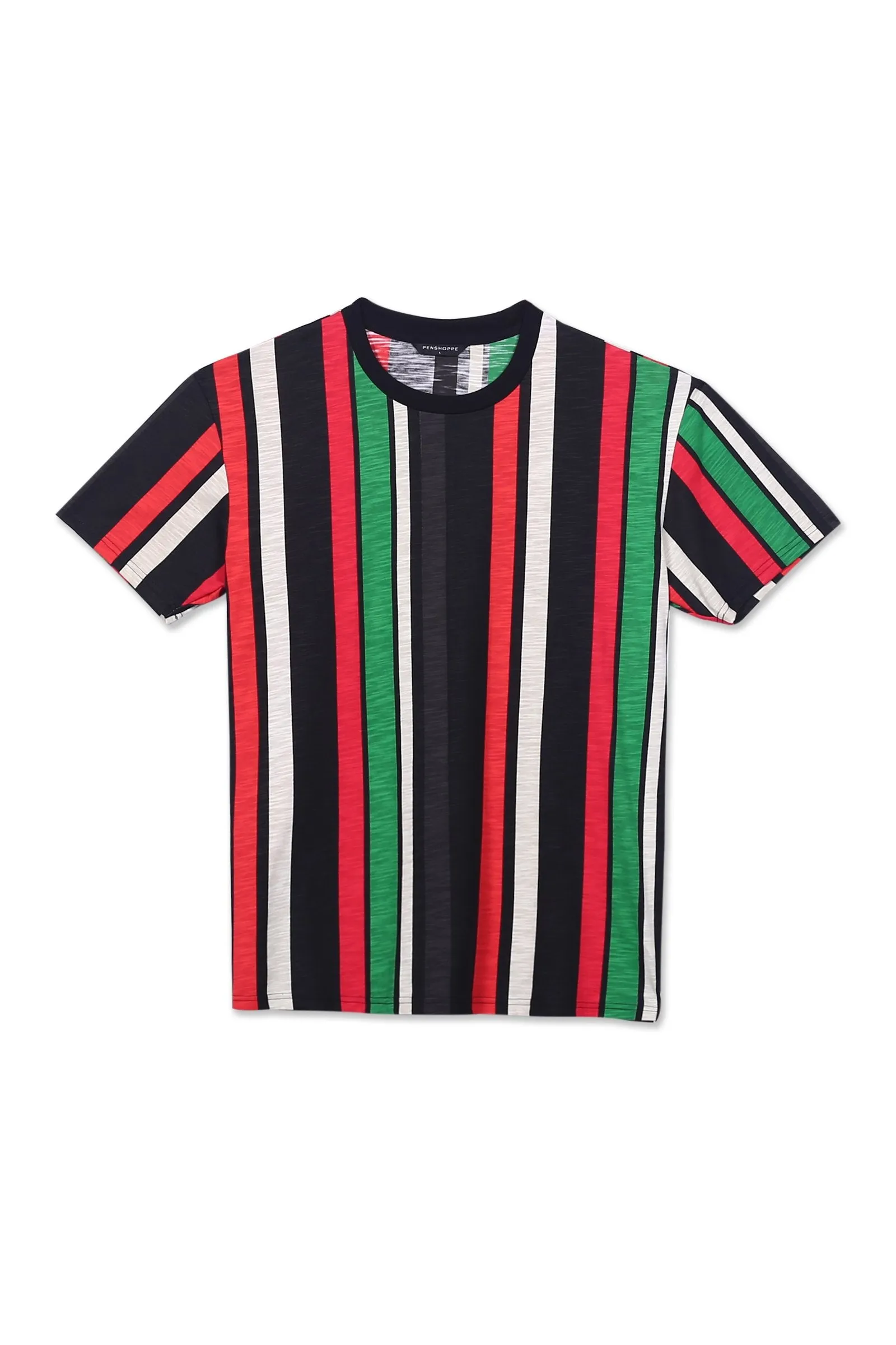 Men's Relaxed Fit Tee With Vertical Stripes