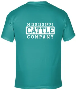 Mississippi Cattle Company MSCATTLESS-2 Seafoam Short Sleeve Comfort Color T-Shirt