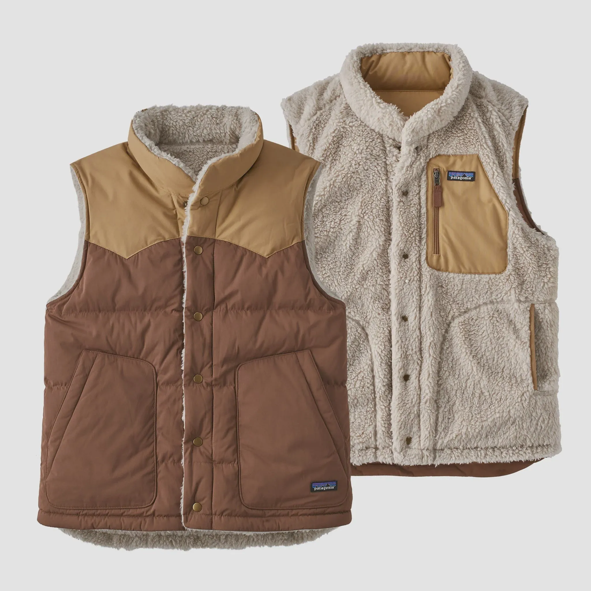 M's Reversible Bivy Down  Vest - Moose Brown