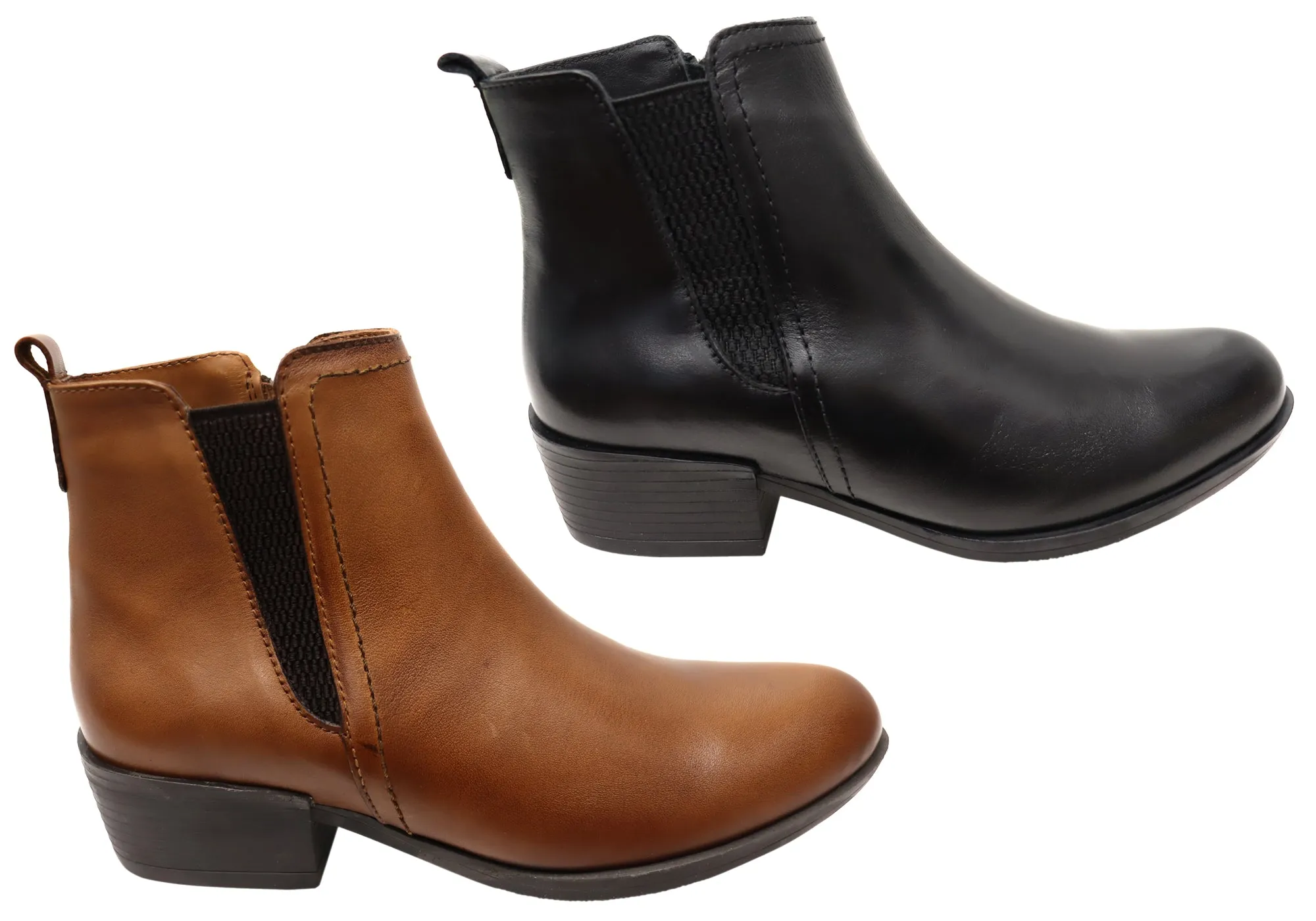 Orizonte Questa Womens European Comfortable Leather Ankle Boots