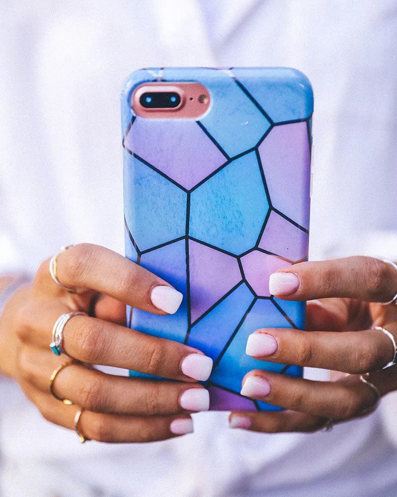 Other Side | Holographic Metallic Stained Glass Marble Case