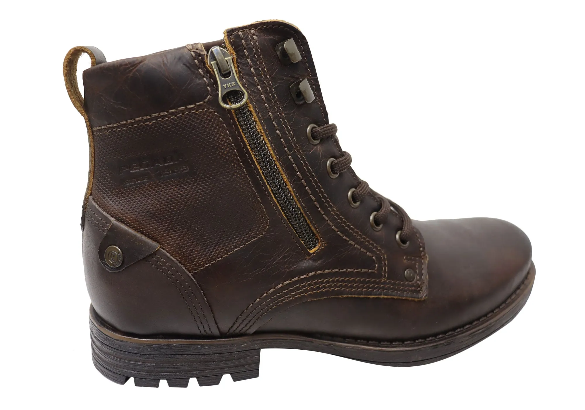 Pegada Diago Mens Comfortable Leather Boots Made In Brazil